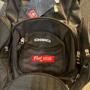 OGIO Black Backpack with Red Accent